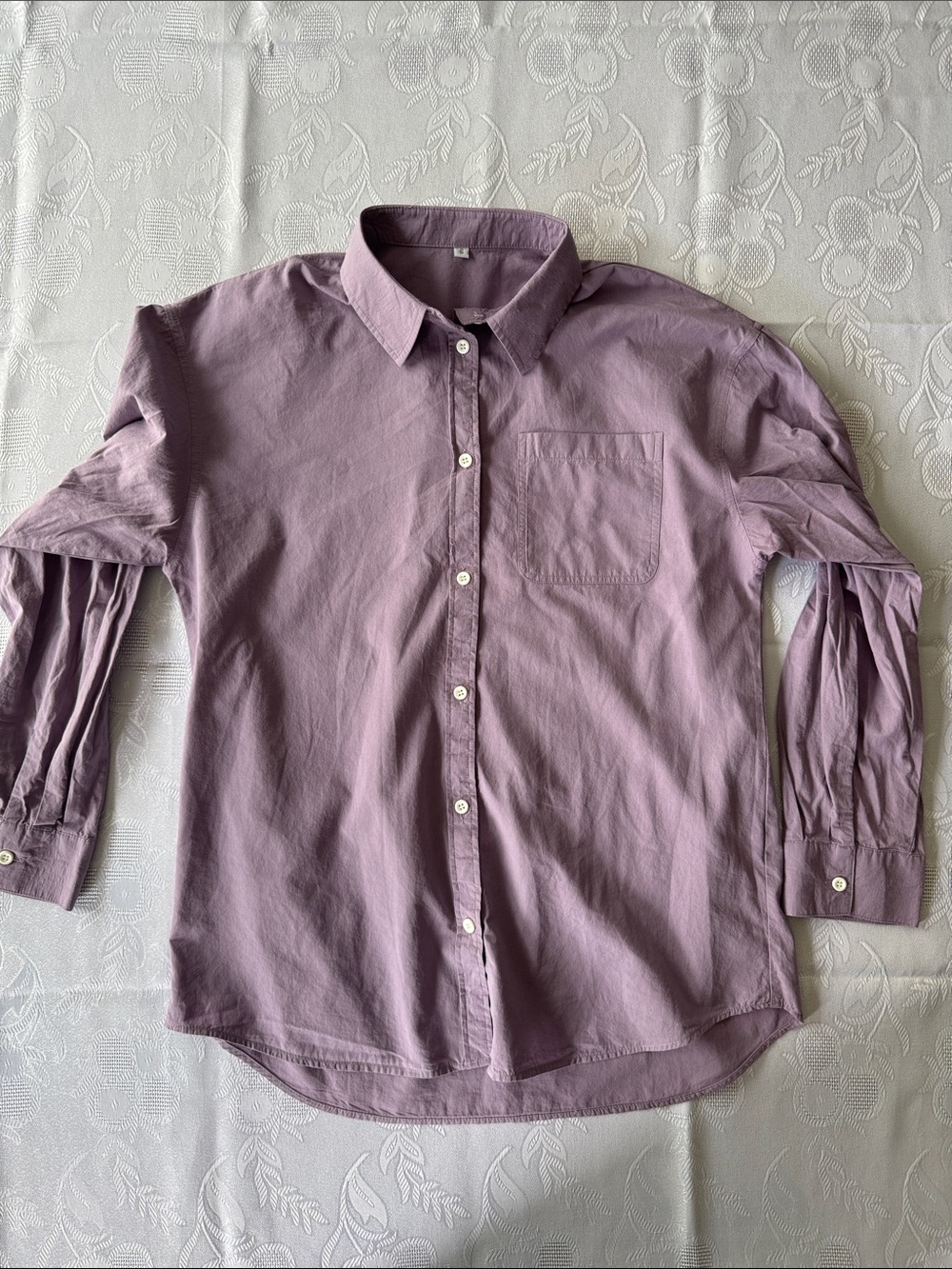 Design In Italy Men's Small Dusty Lavender Cotton Button Down Shirt S